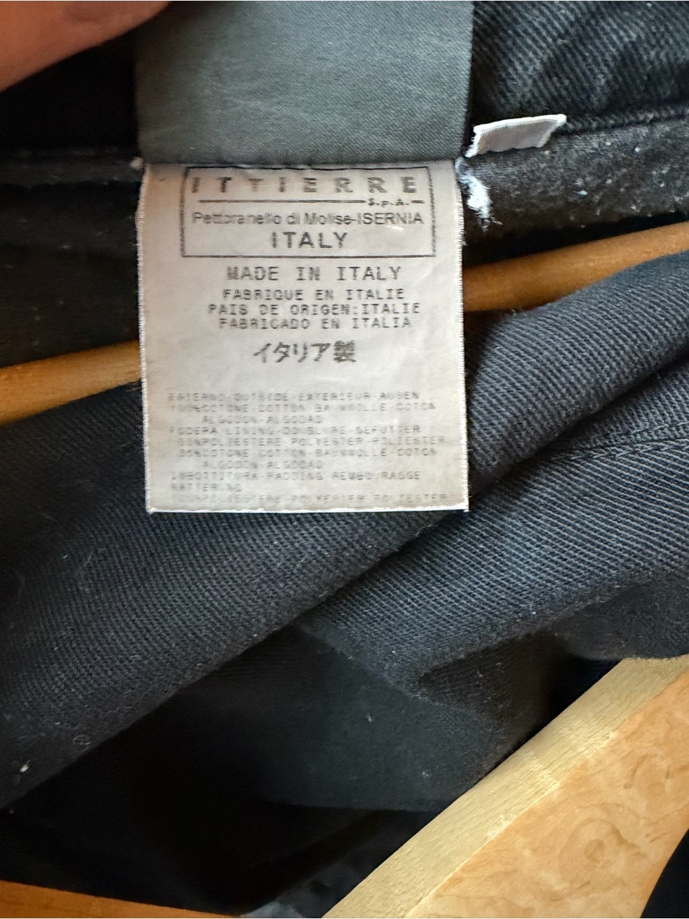 ITTIERRE Made in Italy Black Jacket - Italian Label.